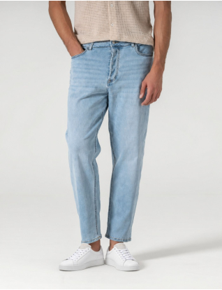 CALÇA DE GANGA REGULAR FIT AZUL CLARO