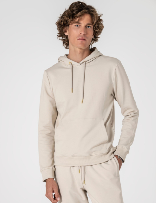 SWEAT COM CAPUZ BEGE