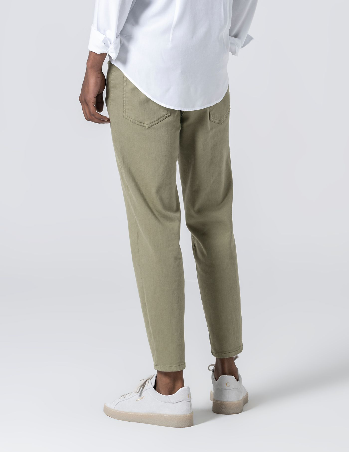 CALÇA DE SARJA RINGUE CROPPED FIT VERDE