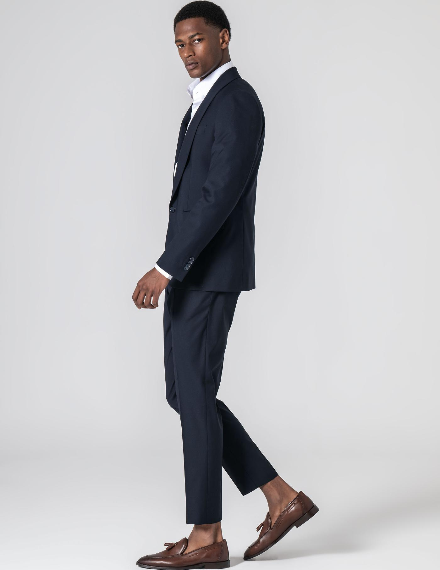  FATO SLIM FIT MIDNIGHT BLUE LAPELA REDONDA