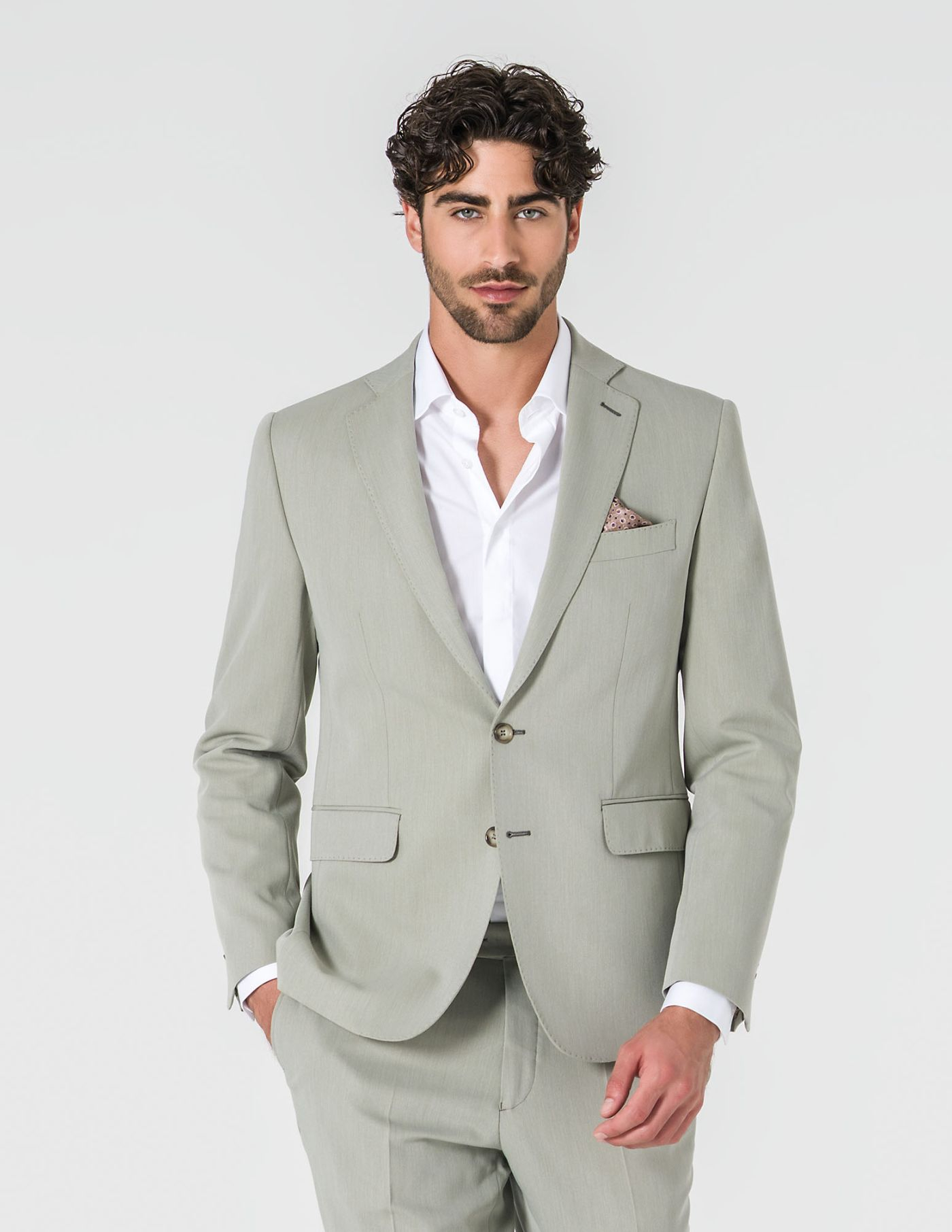 FATO SLIM FIT VERDE CLARO  (PICK STITCH)
