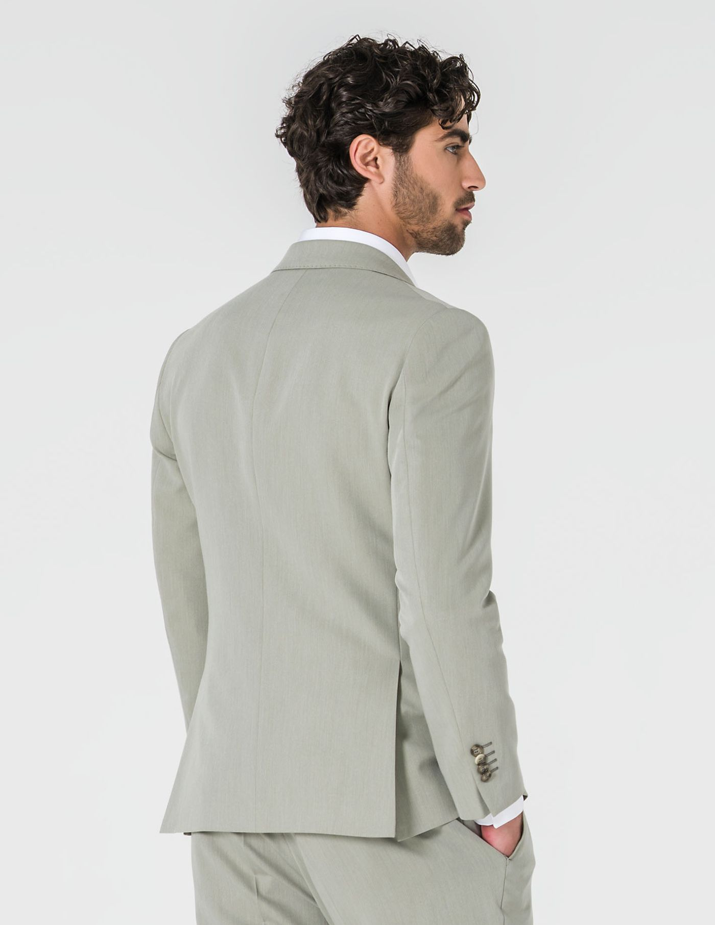 FATO SLIM FIT VERDE CLARO  (PICK STITCH)