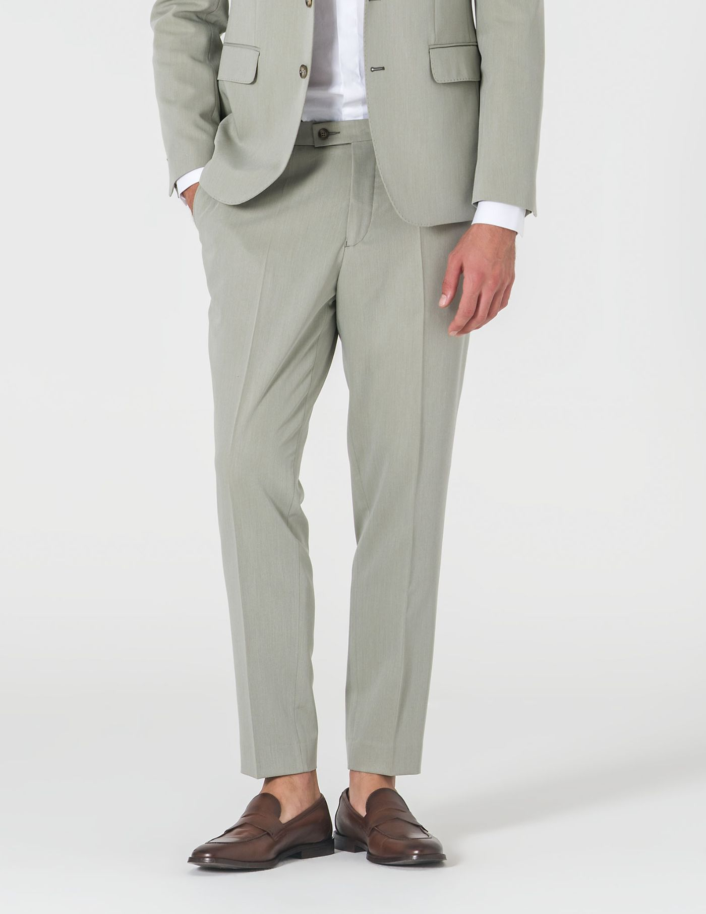 FATO SLIM FIT VERDE CLARO  (PICK STITCH)