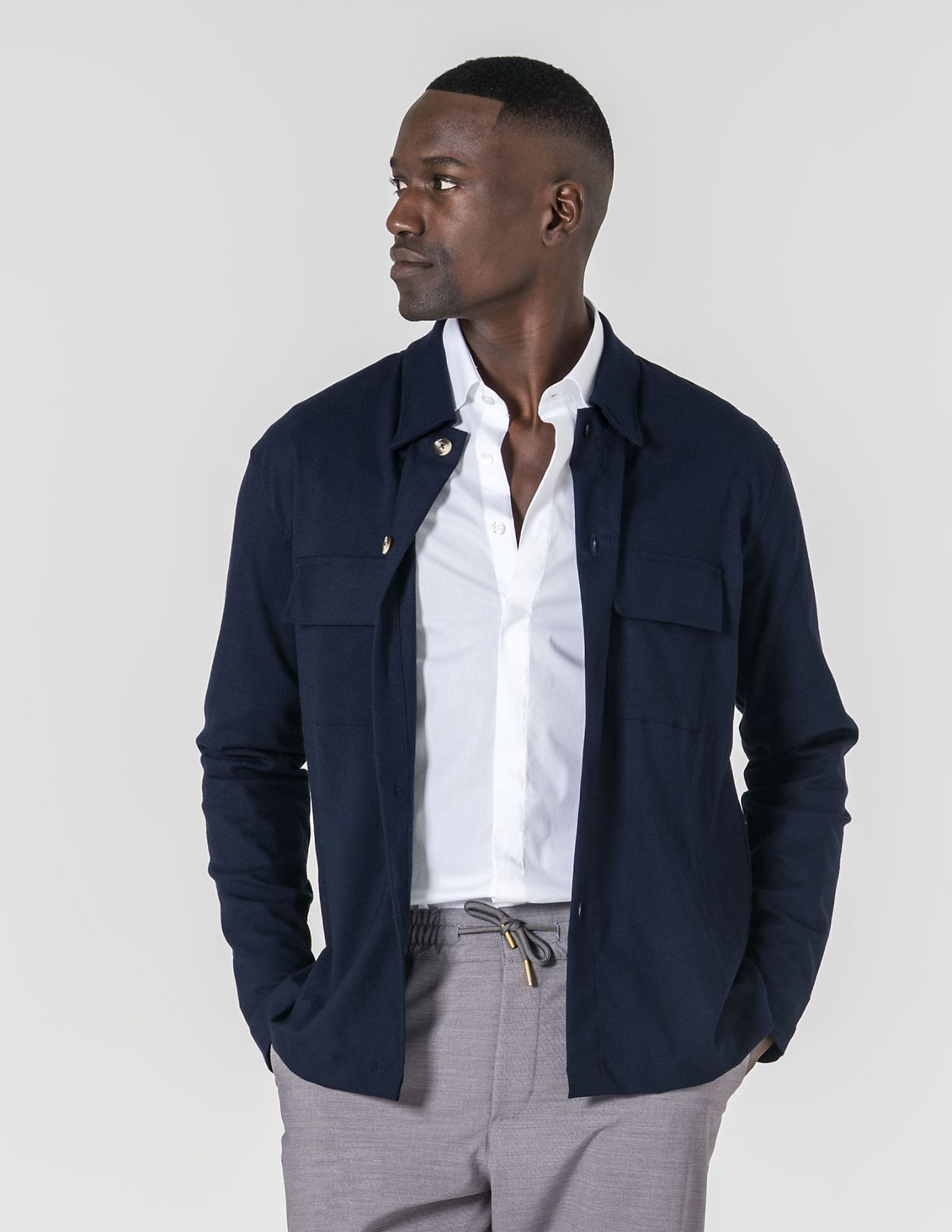 SOBRECAMISA FLANELA AZUL