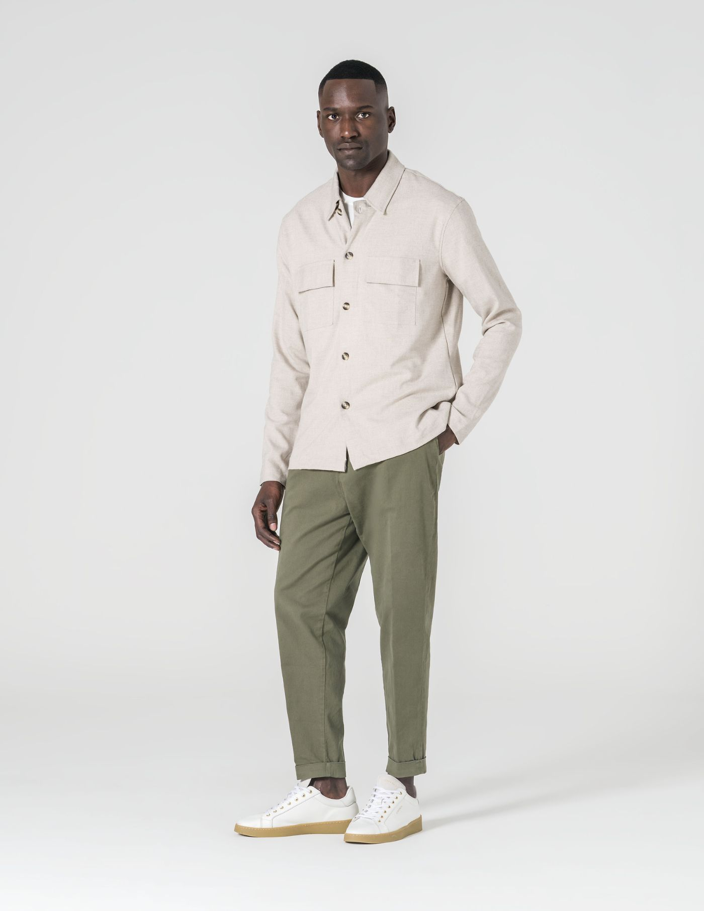 SOBRECAMISA FLANELA BEGE