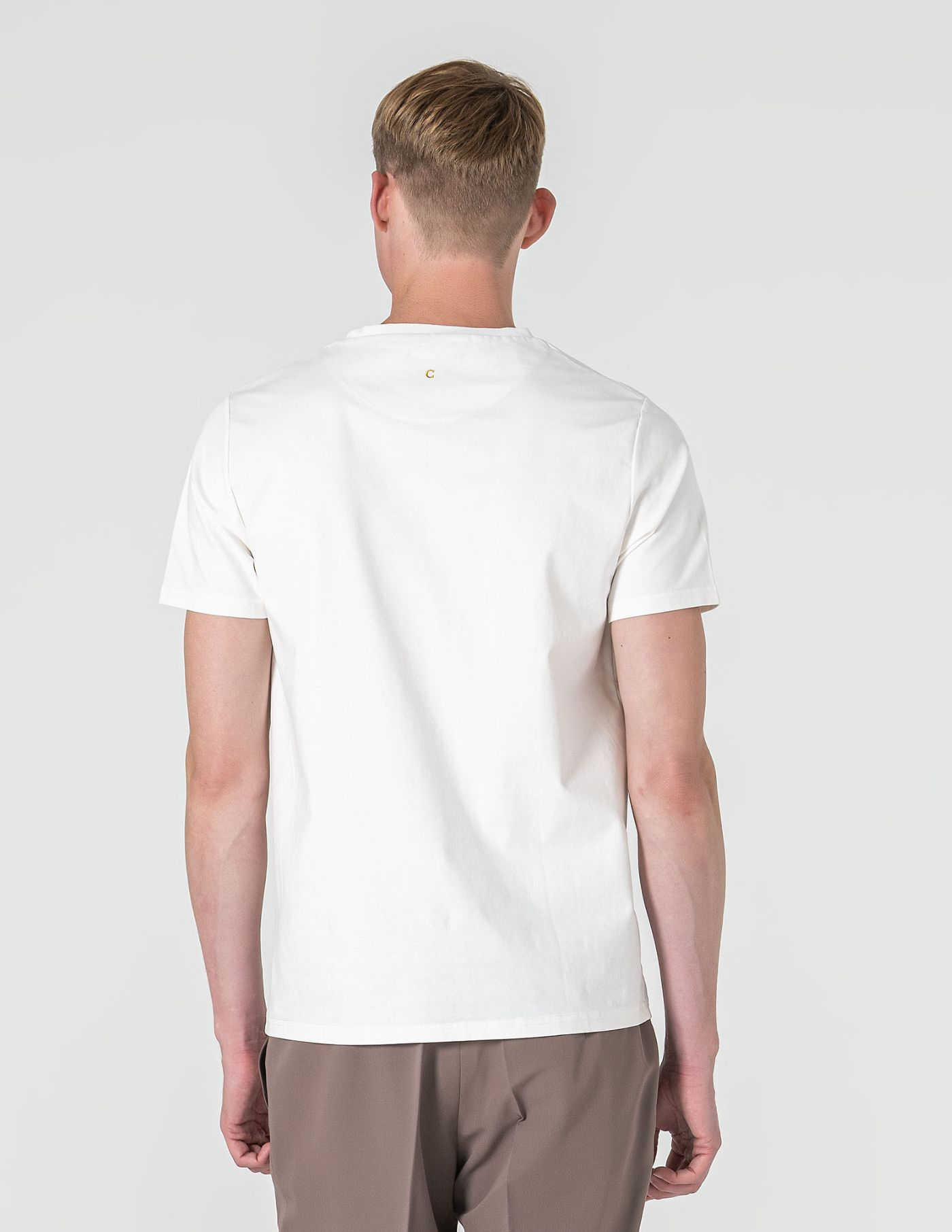 T-SHIRT DE ALGODÃO E POLIAMIDA BRANCA
