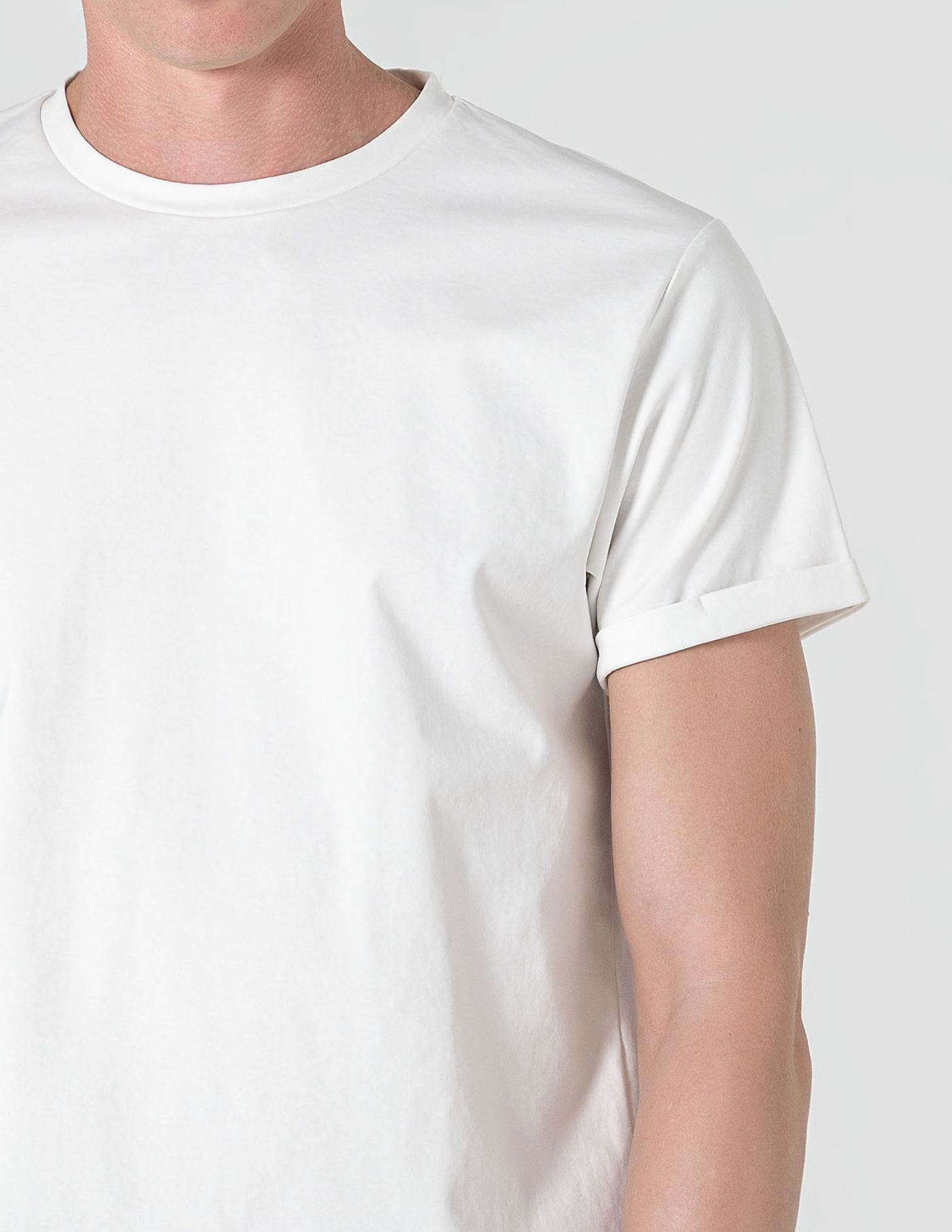 T-SHIRT RELAXED DE ALGODÃO E POLIAMIDA BRANCO