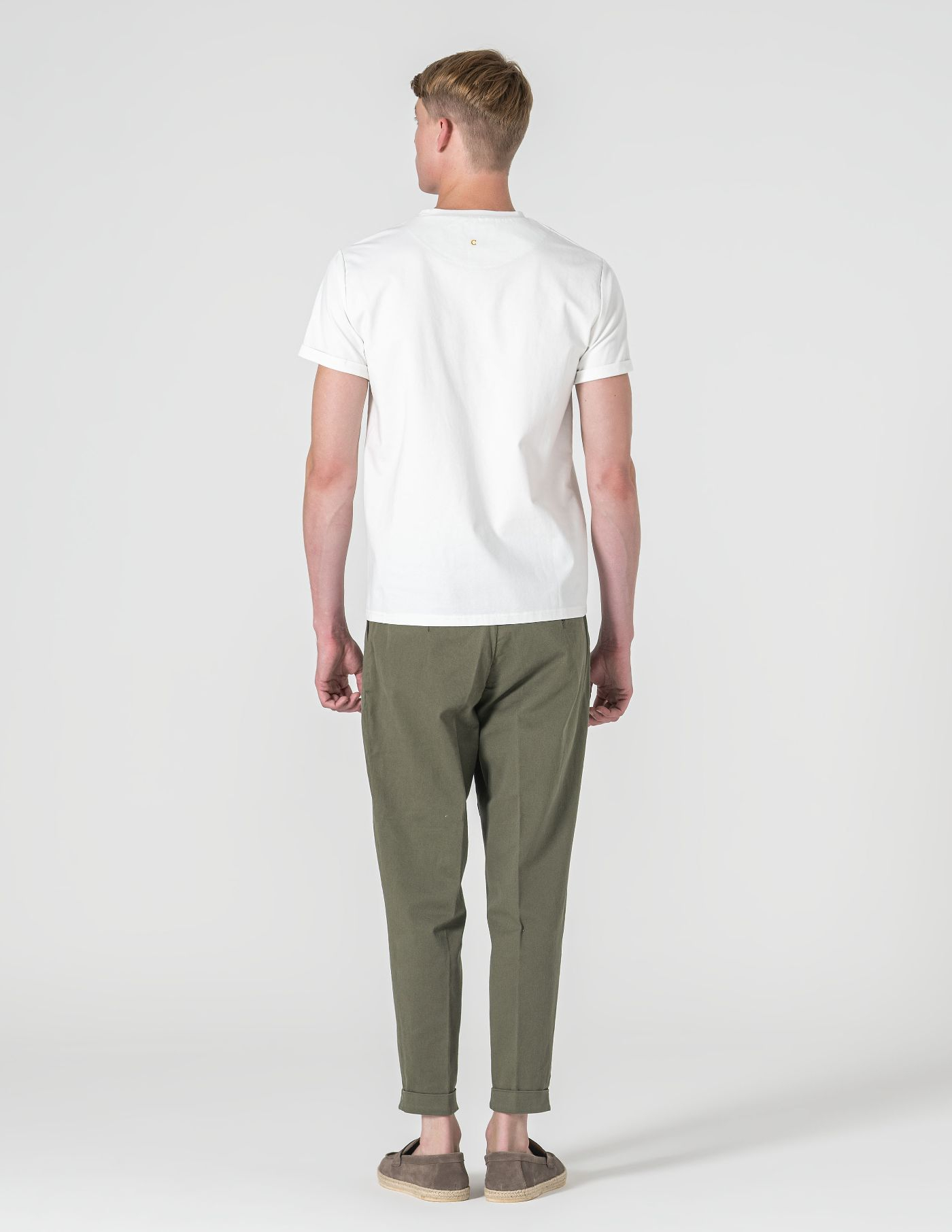 T-SHIRT RELAXED DE ALGODÃO E POLIAMIDA BRANCO