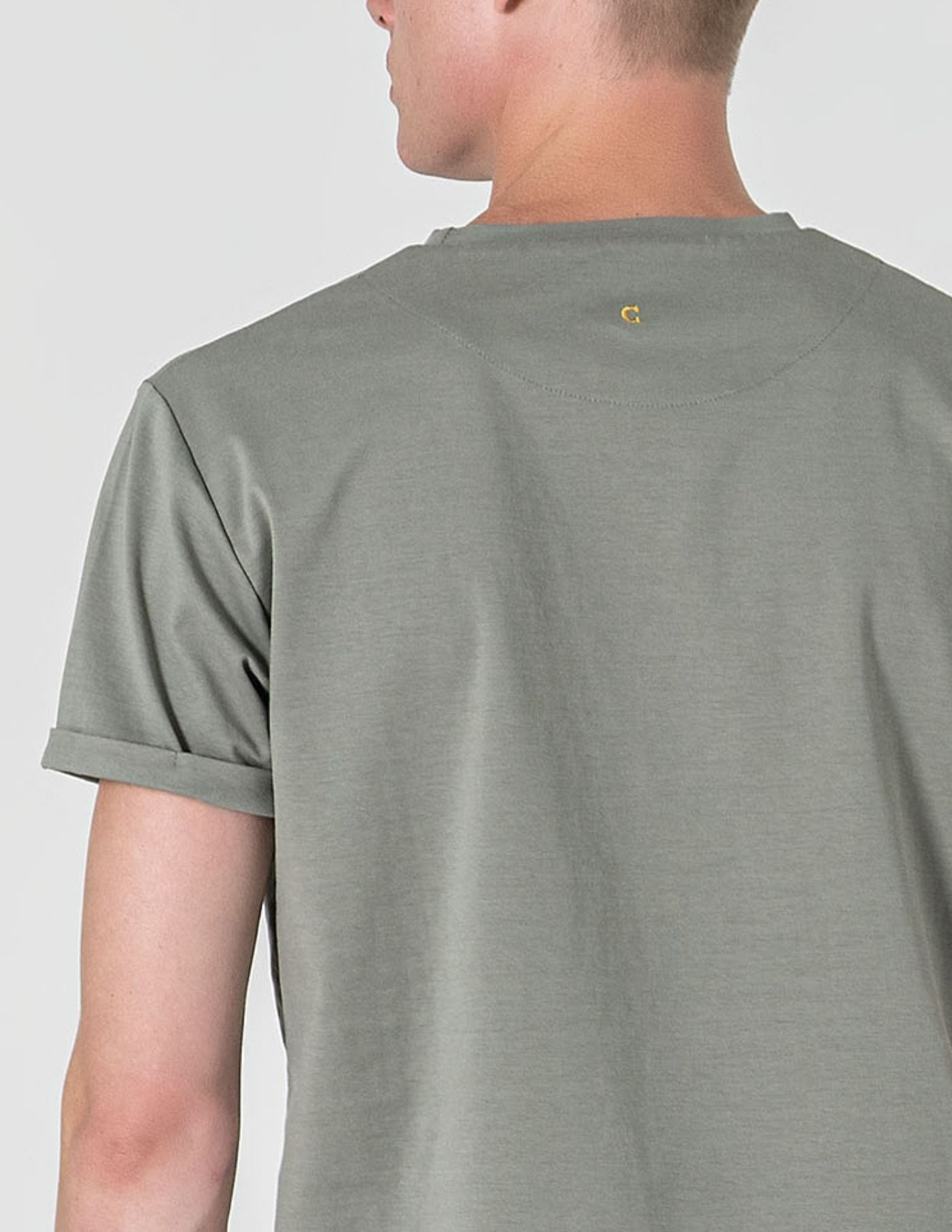 T-SHIRT RELAXED DE ALGODÃO E POLIAMIDA VERDE PASTEL