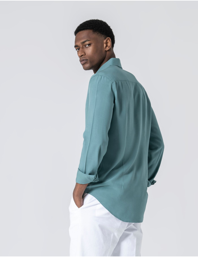 CAMISA RELAXED FIT LEVE VERDE PISTÁCIO