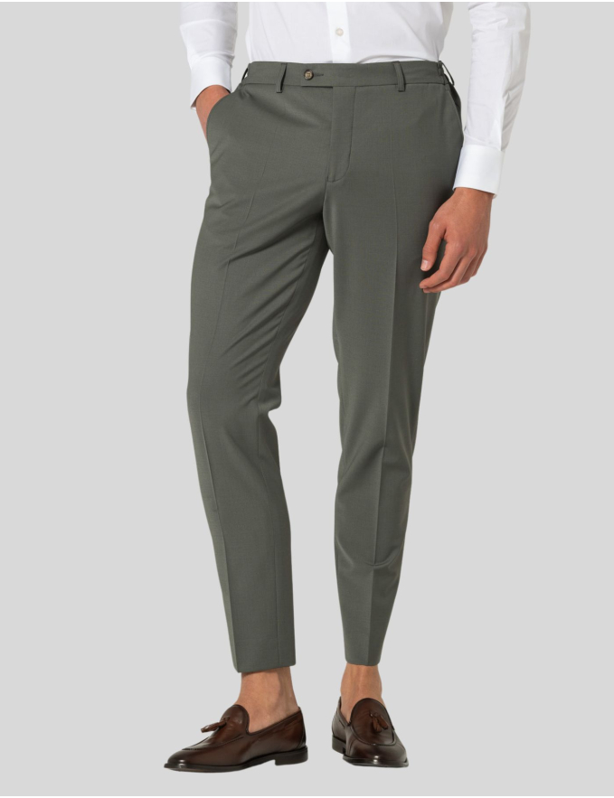FATO TRESPASSE SLIM FIT VERDE SECO (PICK STITCH)