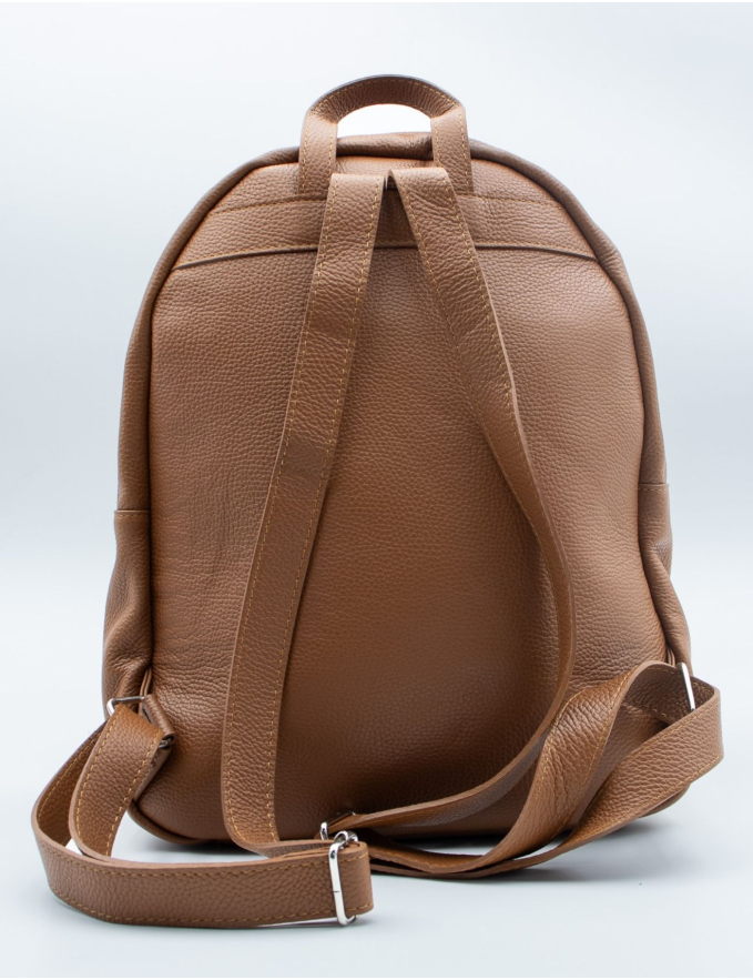 MOCHILA EM PELE CAMEL
