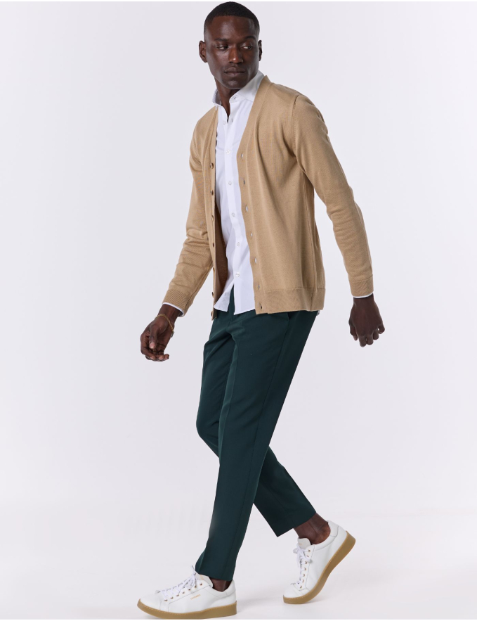 CARDIGAN DE MALHA BEGE