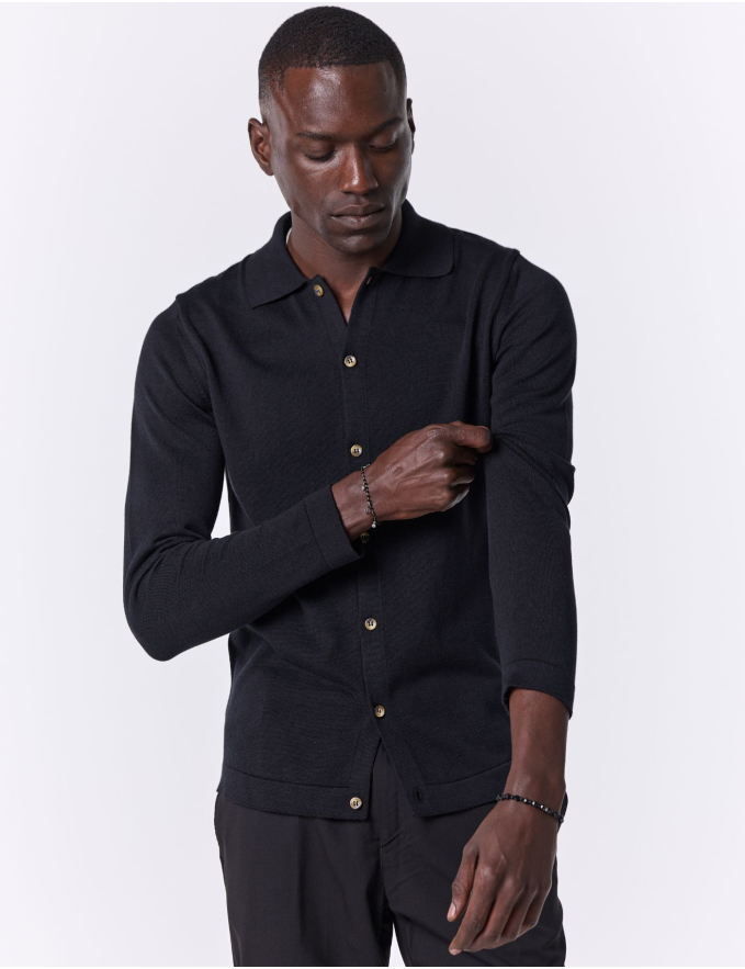 CAMISEIRO DE MALHA PRETO