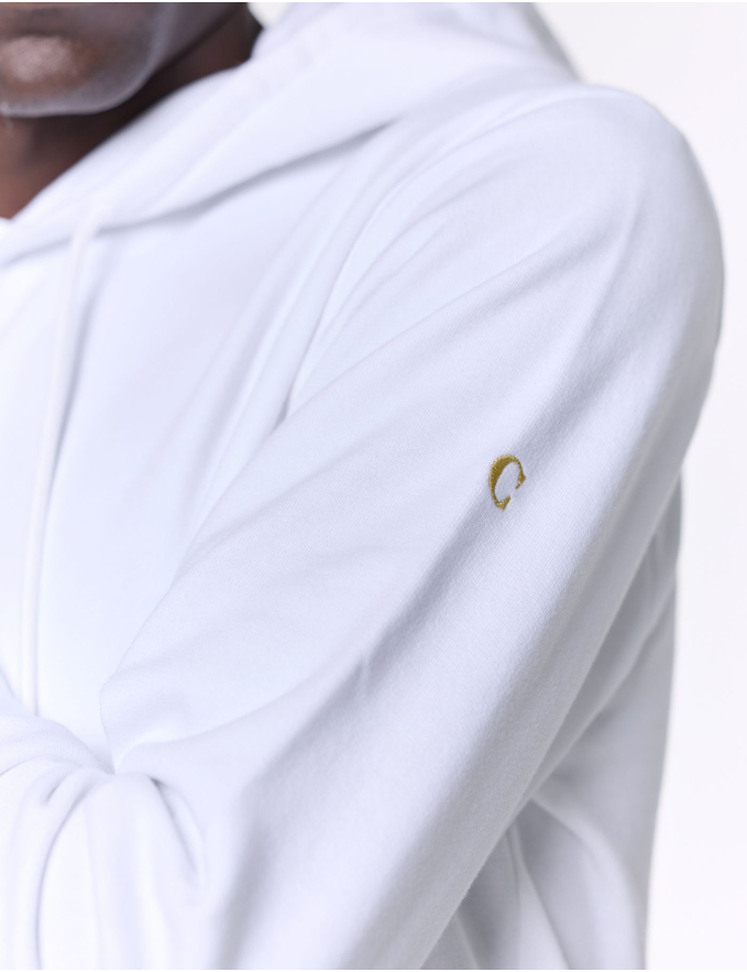 HOODIE DE ALGODÃO BRANCO