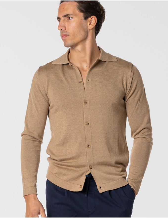CAMISEIRO DE MALHA BEGE