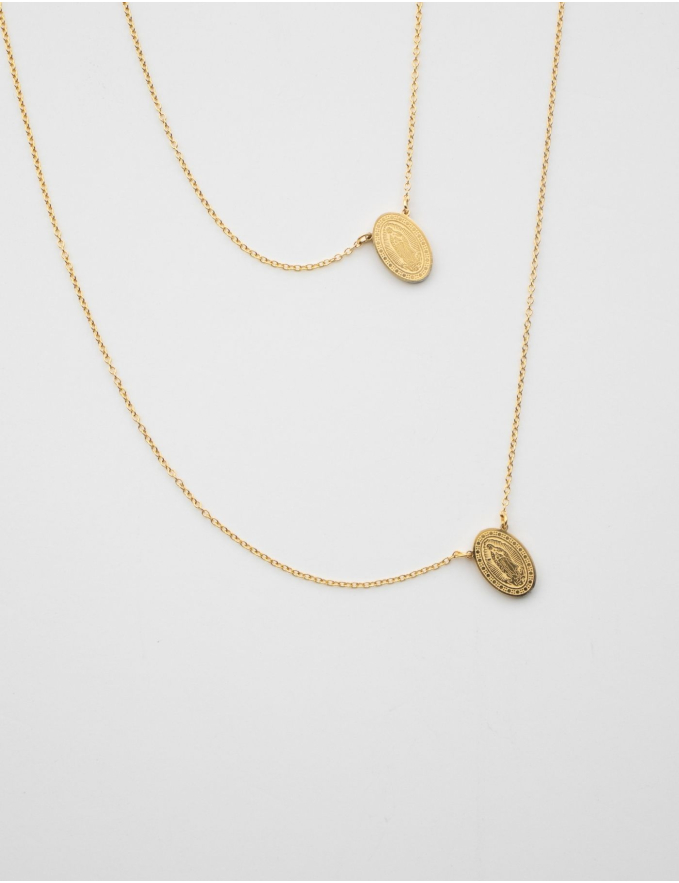 ESCAPULÁRIO COM PENDENTE DOURADO