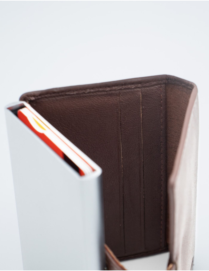 PORTA-CARTÕES E NOTAS CASTANHO