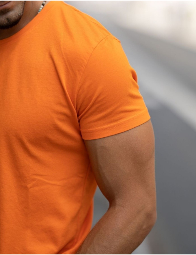 T-SHIRT DE ALGODÃO LARANJA