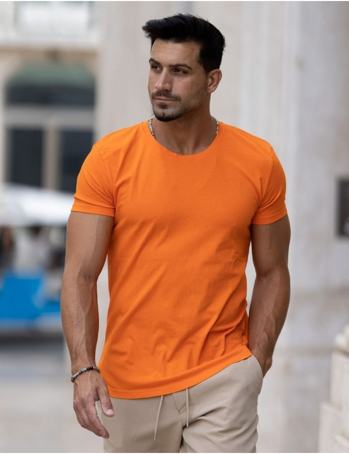 T-SHIRT DE ALGODÃO LARANJA