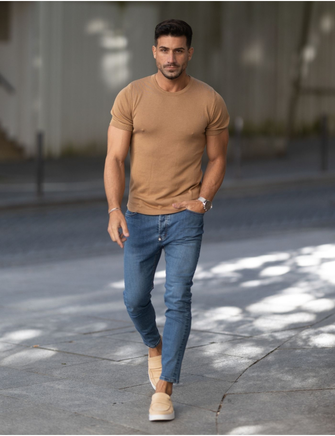 T-SHIRT TRICOT CAMEL