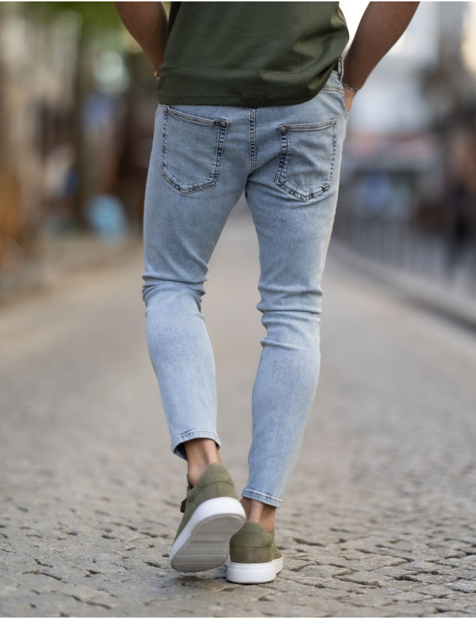 CALÇA DE GANGA SLIM FIT FADE OUT
