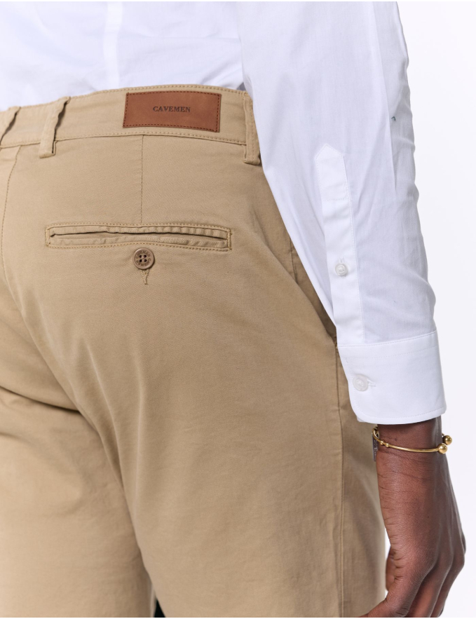 CALÇA CHINO SLIM FIT CAMEL