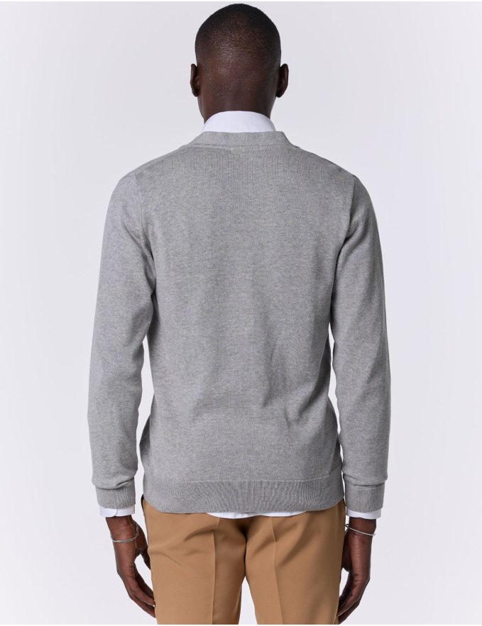 CARDIGAN DE MALHA CINZA