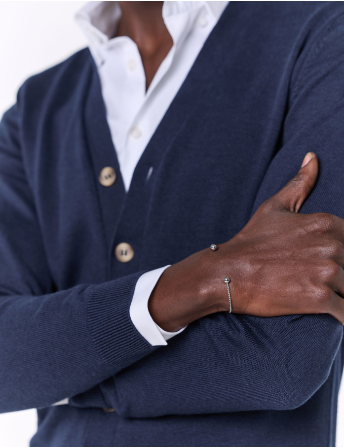 CARDIGAN DE MALHA AZUL MARINHO