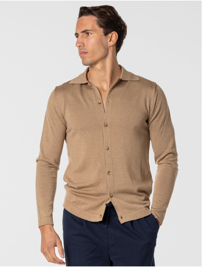 CAMISEIRO DE MALHA BEGE