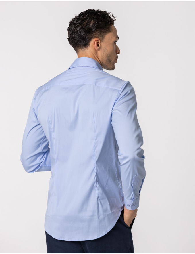 CAMISA SLIM FIT SOFT TOUCH AZUL CLARO