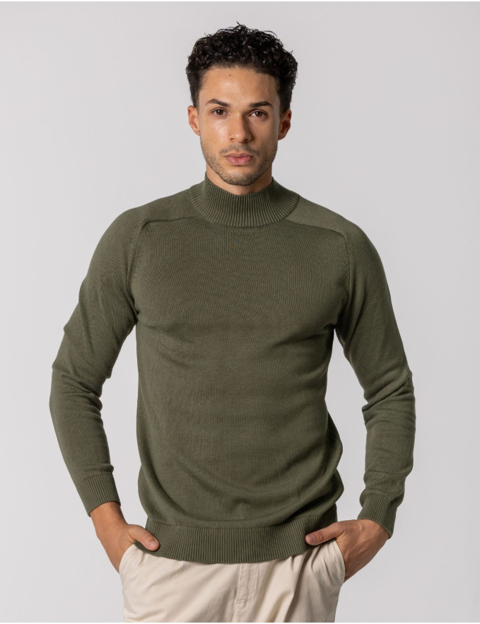 CAMISOLA MEIA GOLA VERDE SECO