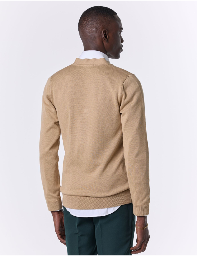 CARDIGAN DE MALHA BEGE