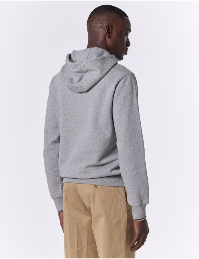 HOODIE DE ALGODÃO CINZA MESCLA