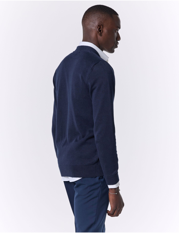 CARDIGAN DE MALHA AZUL MARINHO