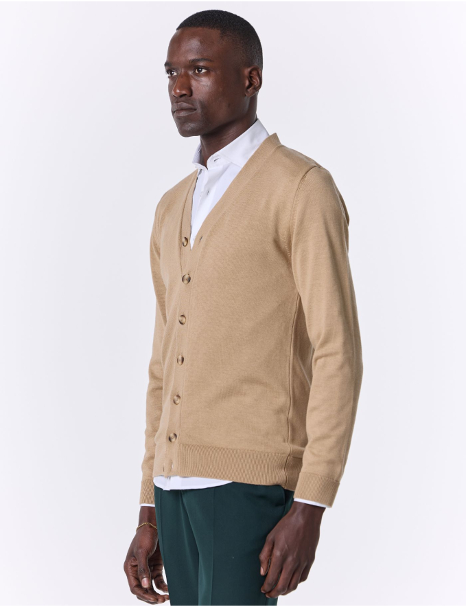 CARDIGAN DE MALHA BEGE