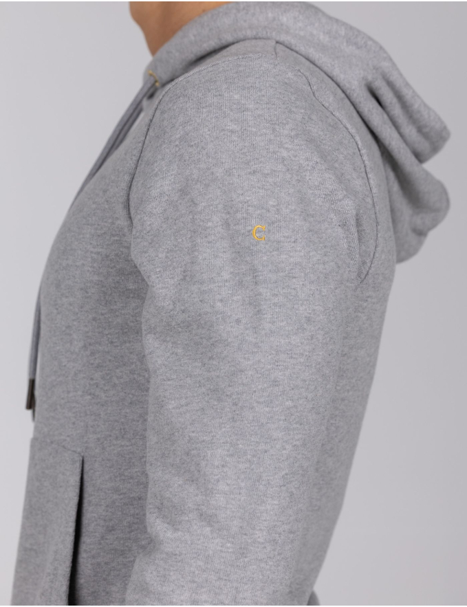 SWEAT CINZA MESCLA ALGODÃO ESMERIL CARBONO