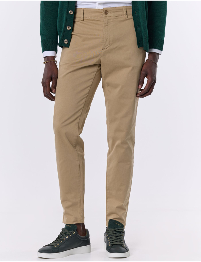 CALÇA CHINO SLIM FIT CAMEL