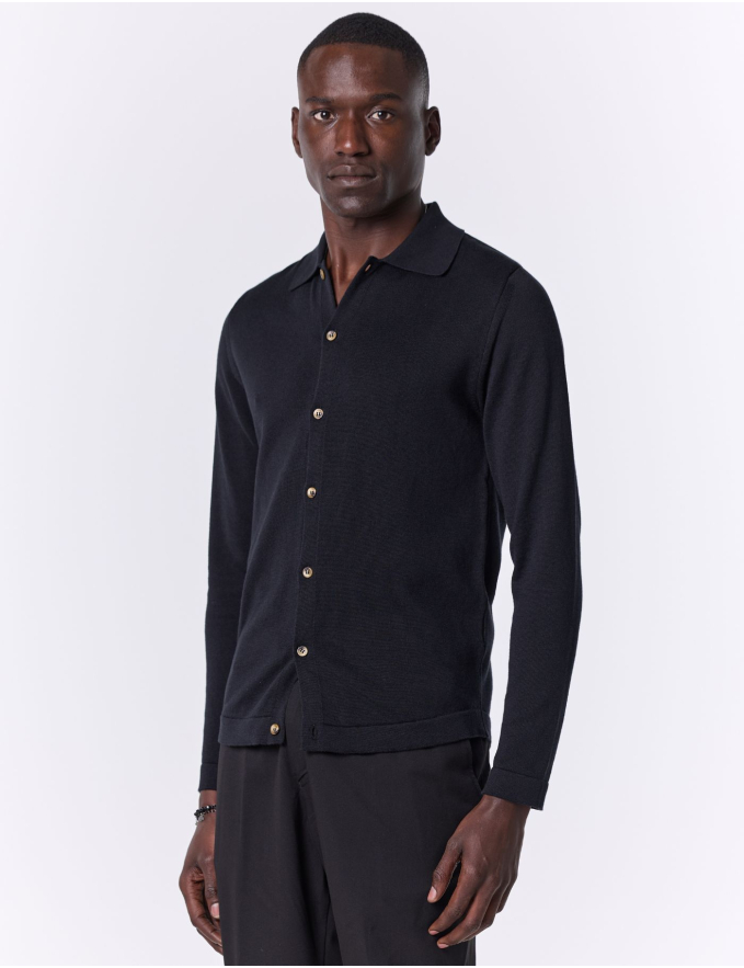 CAMISEIRO DE MALHA PRETO