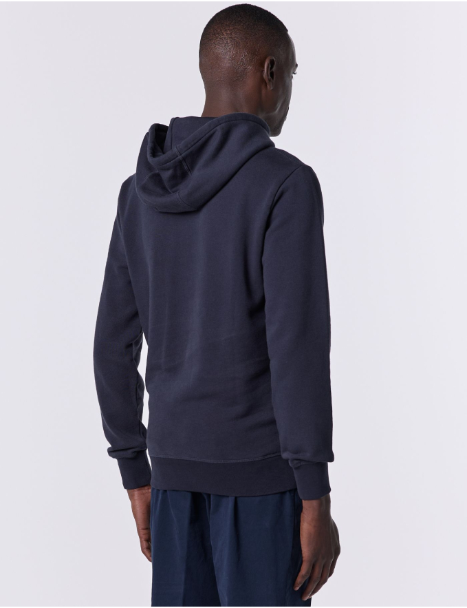HOODIE DE ALGODÃO AZUL MARINHO