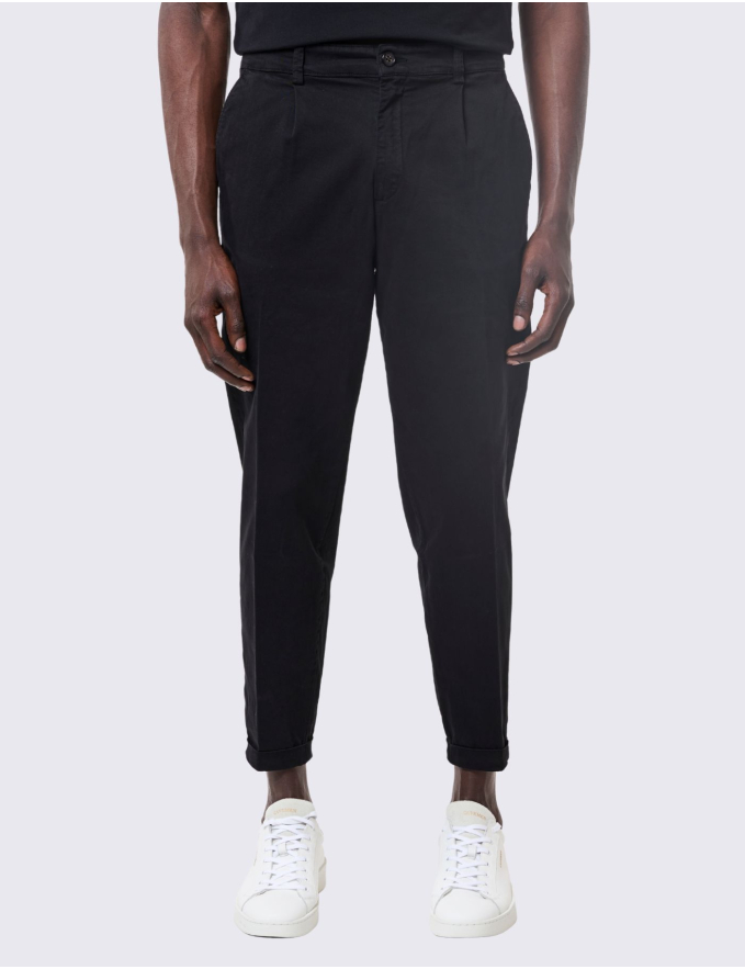 CALÇA CHINO CROPPED FIT VIROLA PRETO