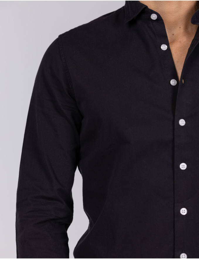 CAMISA DE SARJA PRETA
