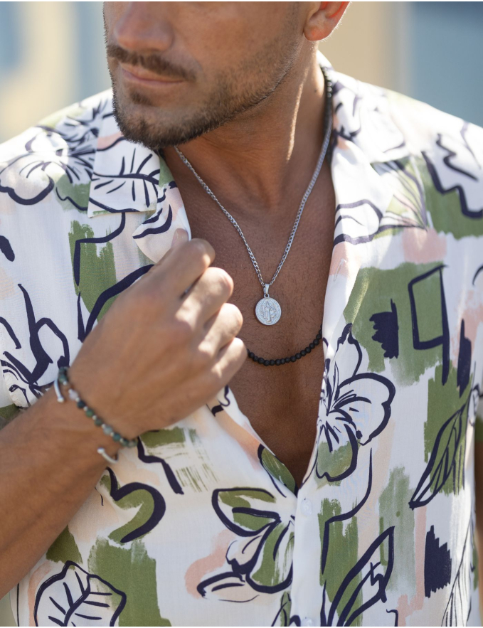 CAMISA MANGA CURTA RELAXED FIT PADRÃO BRANCO