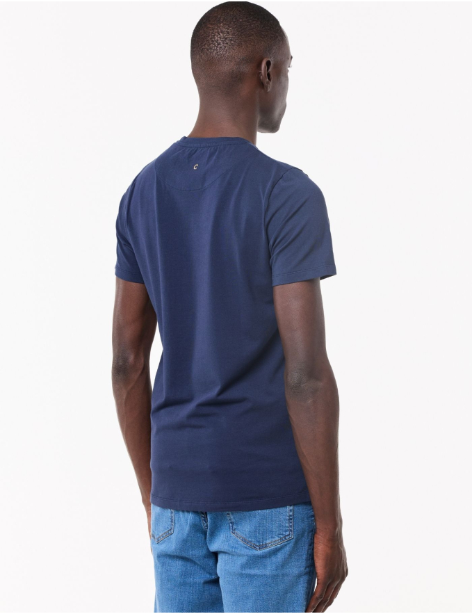 T-SHIRT DE ALGODÃO STRETCH AZUL