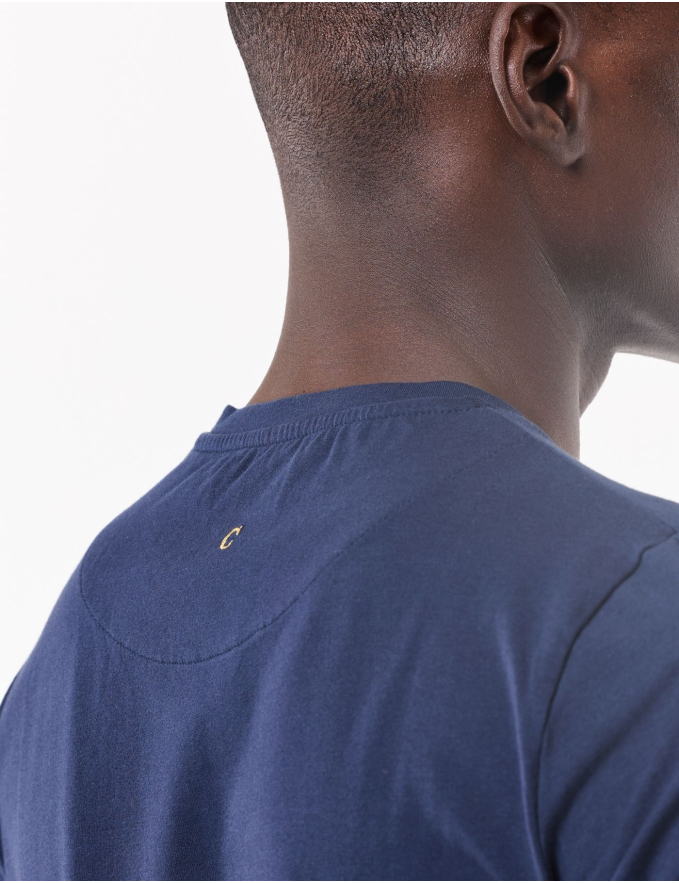 T-SHIRT DE ALGODÃO STRETCH AZUL