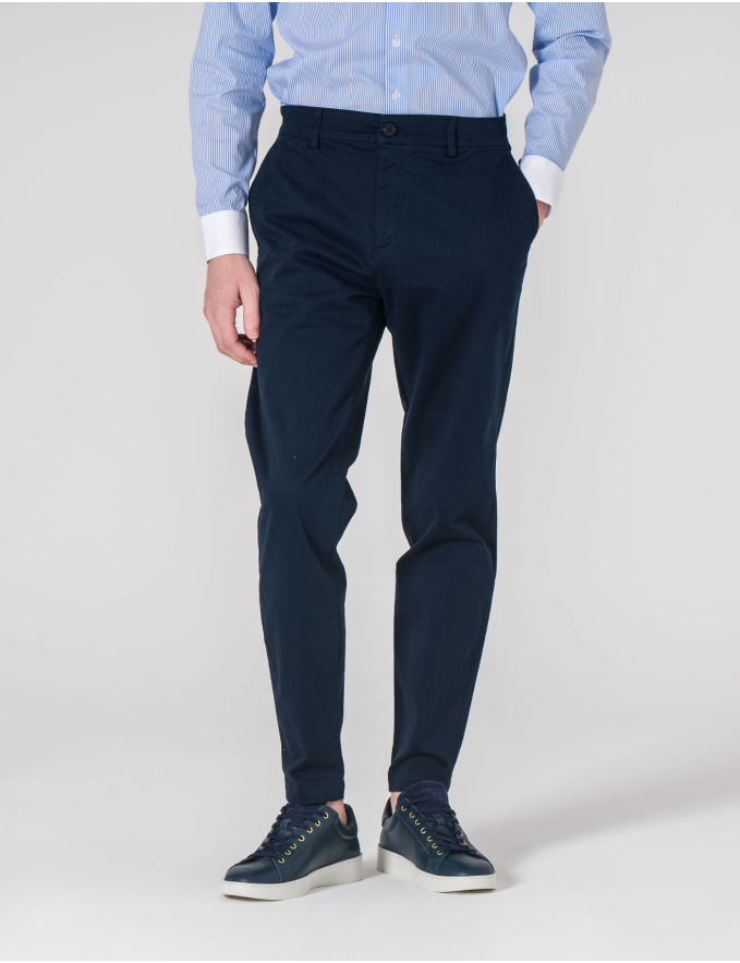 CALÇA CHINO SLIM FIT AZUL MARINHO