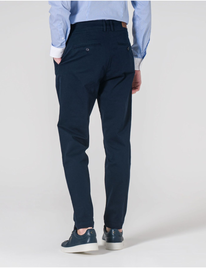 CALÇA CHINO SLIM FIT AZUL MARINHO