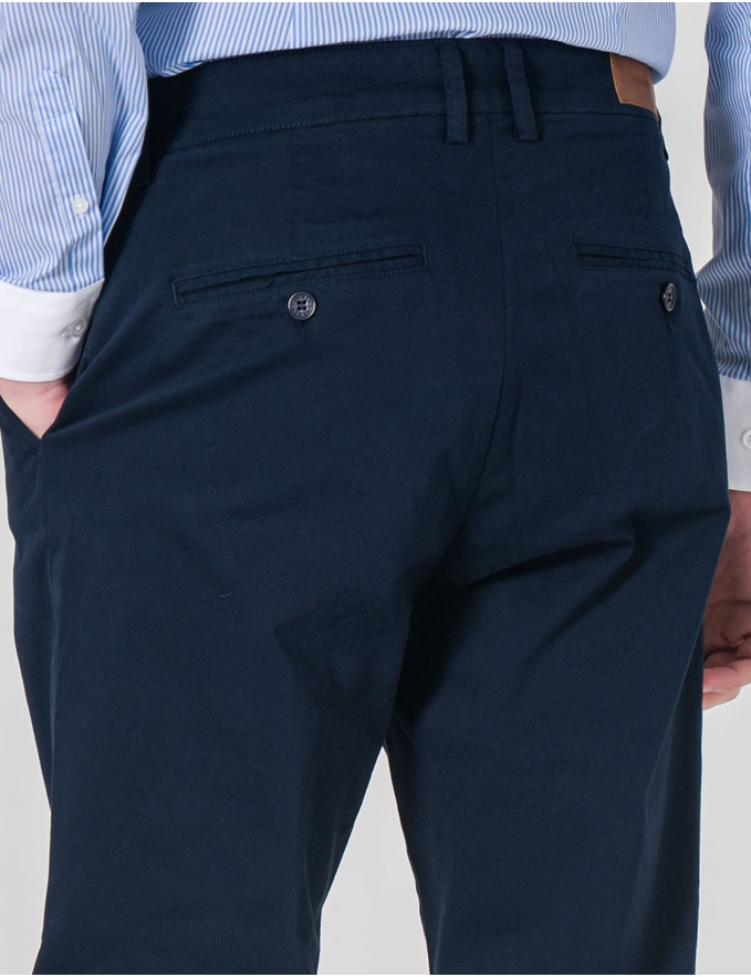 CALÇA CHINO SLIM FIT AZUL MARINHO