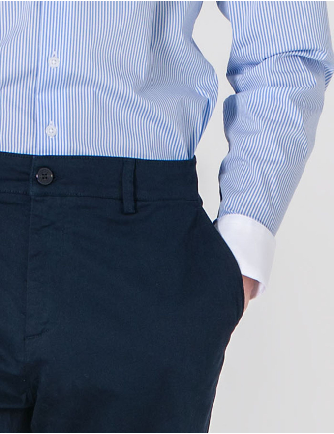 CALÇA CHINO SLIM FIT AZUL MARINHO