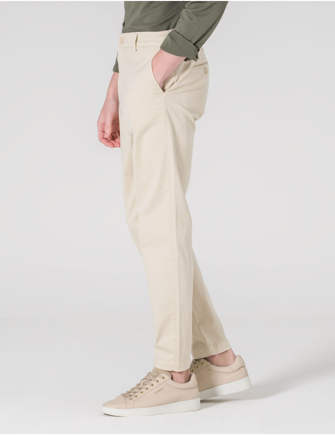 CALÇA CHINO SLIM FIT BEGE CLARO